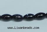 CGS121 15.5 inches 8*12mm rice blue goldstone beads wholesale