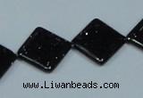 CGS125 15.5 inches 14*14mm diamond blue goldstone beads wholesale