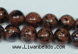 CGS204 15.5 inches 12mm round blue & brown goldstone beads wholesale