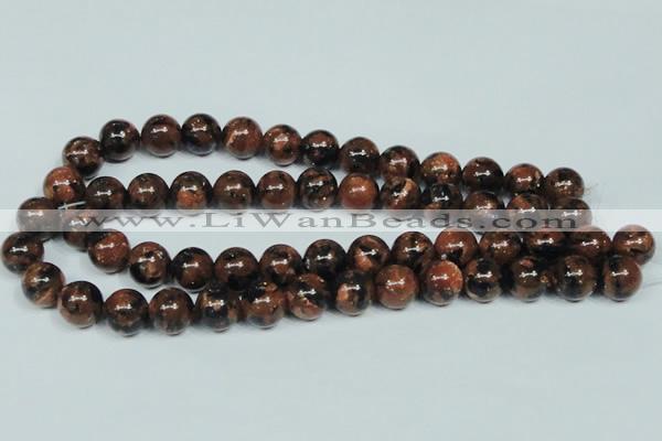 CGS205 15.5 inches 14mm round blue & brown goldstone beads wholesale