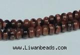 CGS206 15.5 inches 4*6mm rondelle blue & brown goldstone beads wholesale