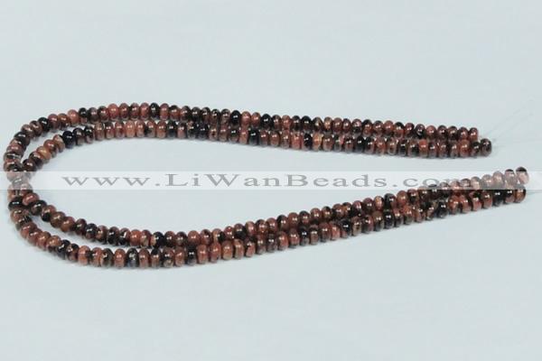 CGS206 15.5 inches 4*6mm rondelle blue & brown goldstone beads wholesale