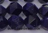 CGS459 15.5 inches 12mm faceted nuggets goldstone beads wholesale