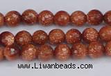 CGS470 15.5 inches 4mm faceted round goldstone beads wholesale