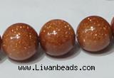 CGS54 15.5 inches 16mm round goldstone beads wholesale