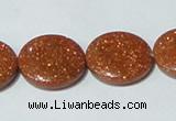 CGS76 15.5 inches 20mm coin goldstone beads wholesale