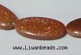 CGS80 15.5 inches 15*30mm oval goldstone beads wholesale