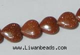 CGS82 15.5 inches 12*12mm heart goldstone beads wholesale