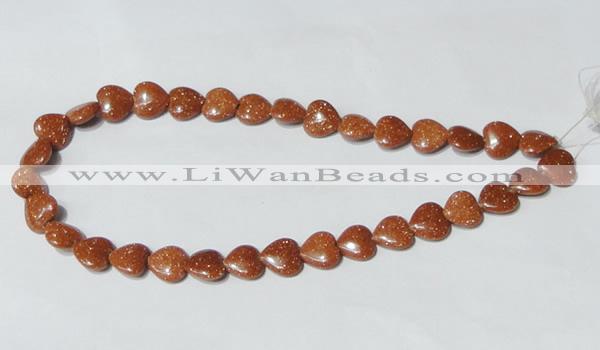 CGS82 15.5 inches 12*12mm heart goldstone beads wholesale