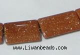 CGS84 15.5 inches 18*25mm rectangle goldstone beads wholesale