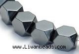 CHE05 14 inches 10*10mm faceted cube hematite beads Wholesale