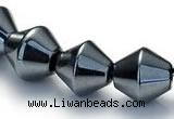 CHE06 14.5 inches 8*8mm bicone shape hematite beads Wholesale