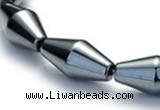 CHE07 16 inches 8*16mm bicone shape hematite beads Wholesale