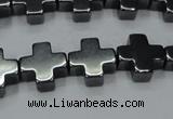 CHE1006 15.5 inches 10*10mm cross hematite beads wholesale