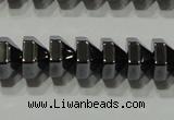 CHE135 15.5 inches 5*8mm pyramid hematite beads wholesale