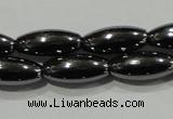 CHE139 15.5 inches 5*12mm rice hematite beads wholesale