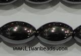 CHE140 15.5 inches 10*15mm rice hematite beads wholesale