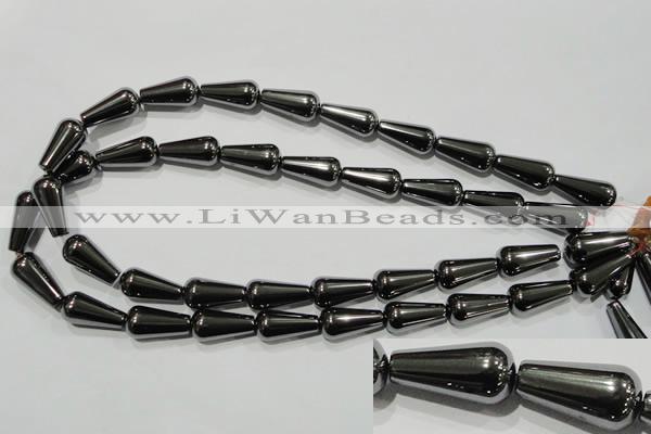 CHE150 15.5 inches 10*20mm teardrop hematite beads wholesale