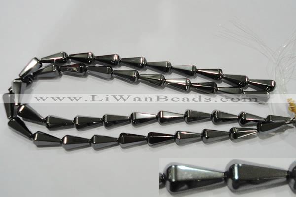 CHE153 15.5 inches 10*20mm faceted teardrop hematite beads