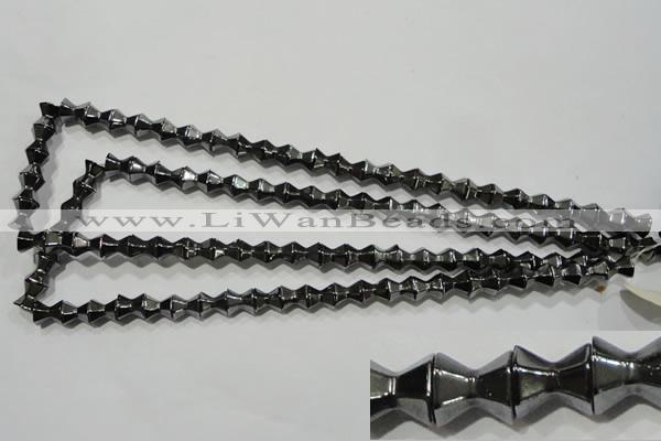 CHE203 15.5 inches 8*8mm faceted dumbbell hematite beads wholesale