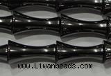 CHE205 15.5 inches 8*16mm bamboo hematite beads wholesale