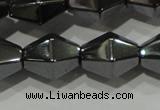 CHE217 15.5 inches 10*10mm faceted bicone hematite beads wholesale