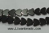 CHE268 15.5 inches 8*8mm heart hematite beads wholesale