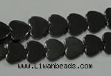 CHE269 15.5 inches 10*10mm heart hematite beads wholesale