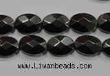 CHE281 15.5 inches 10*14mm faceted oval hematite beads wholesale