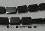 CHE291 15.5 inches 8*13mm rectangle hematite beads wholesale