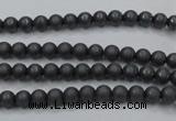 CHE400 15.5 inches 2mm round matte hematite beads wholesale