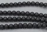 CHE401 15.5 inches 3mm round matte hematite beads wholesale