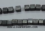 CHE415 15.5 inches 2*2mm cube matte hematite beads wholesale