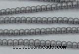 CHE418 15.5 inches 2mm round matte plated hematite beads wholesale