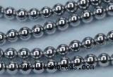 CHE424 15.5 inches 6mm round plated hematite beads wholesale