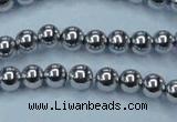 CHE425 15.5 inches 8mm round plated hematite beads wholesale