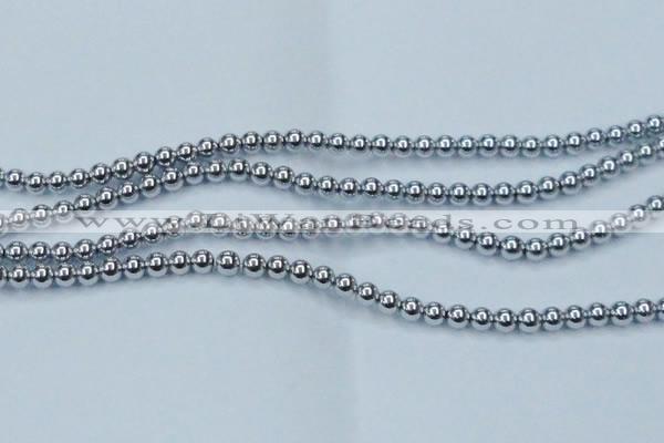 CHE425 15.5 inches 8mm round plated hematite beads wholesale