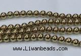 CHE430 15.5 inches 2mm round plated hematite beads wholesale