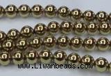 CHE433 15.5 inches 6mm round plated hematite beads wholesale