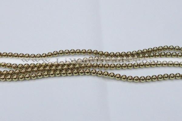 CHE433 15.5 inches 6mm round plated hematite beads wholesale