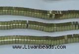 CHE559 15.5 inches 1*2*2mm square plated hematite beads wholesale