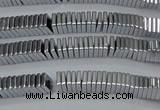 CHE568 15.5 inches 1*3*3mm square plated hematite beads wholesale