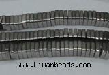 CHE569 15.5 inches 1*3*3mm square plated hematite beads wholesale