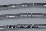 CHE598 15.5 inches 3*3mm cube plated hematite beads wholesale