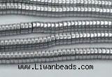 CHE640 15.5 inches 1*2mm tyre plated hematite beads wholesale