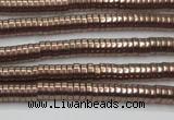 CHE643 15.5 inches 1*2mm tyre plated hematite beads wholesale