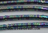 CHE646 15.5 inches 1*2mm tyre plated hematite beads wholesale