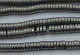 CHE670 15.5 inches 1*2mm tyre matte plated hematite beads