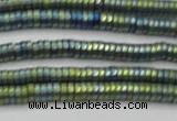 CHE673 15.5 inches 1*2mm tyre matte plated hematite beads