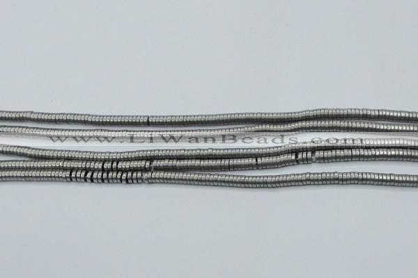 CHE680 15.5 inches 1*4mm tyre matte plated hematite beads